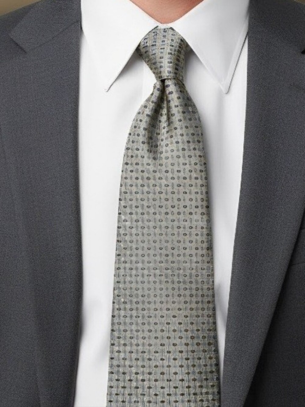 Izod Classic Beige and Navy Men's Tie
